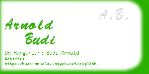 arnold budi business card